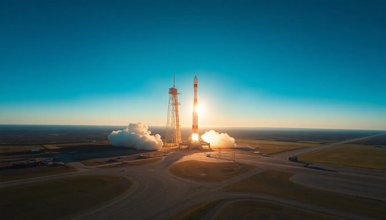 Satellite Launch Under Clear Skies