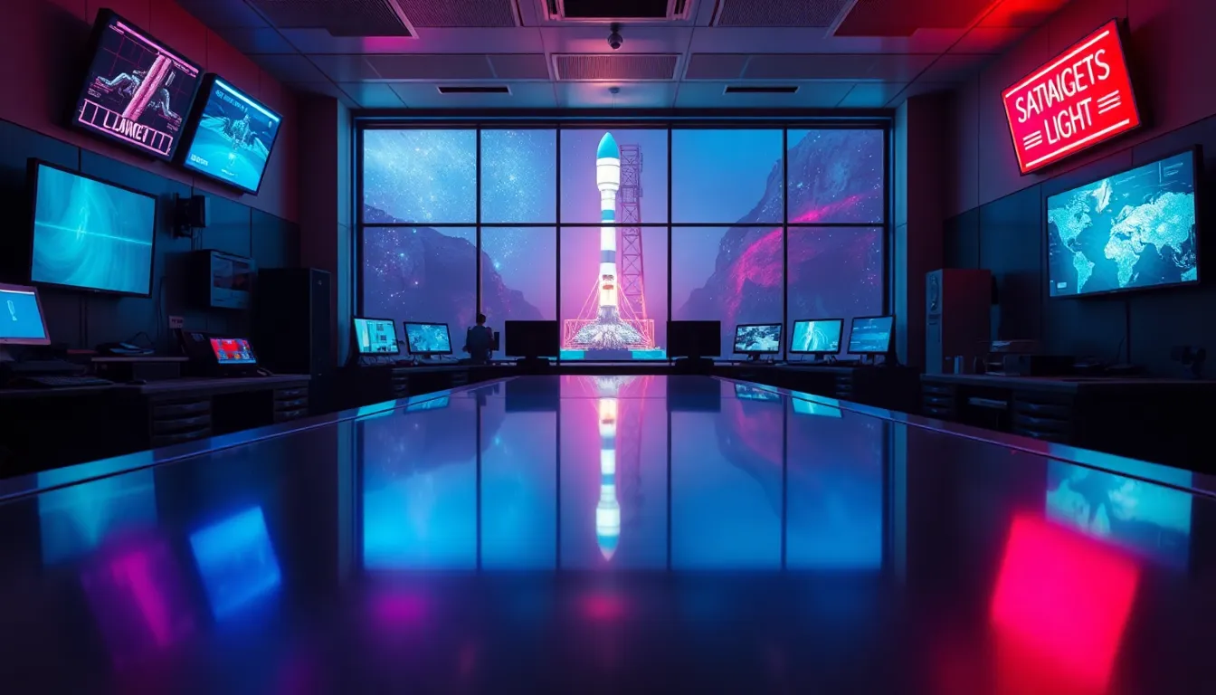 Satellite Constellation at Sunrise