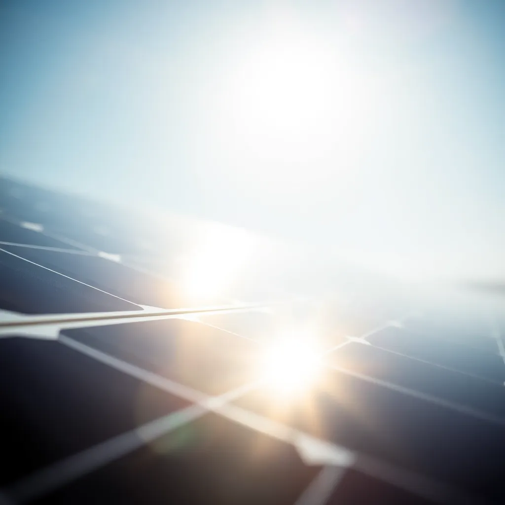 Close-Up of Satellite Solar Panels