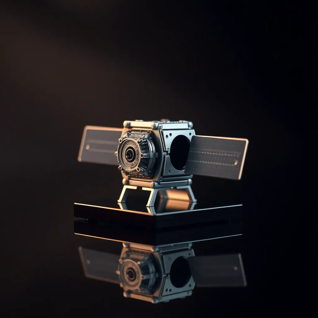 Close-Up of Educational Satellite Model