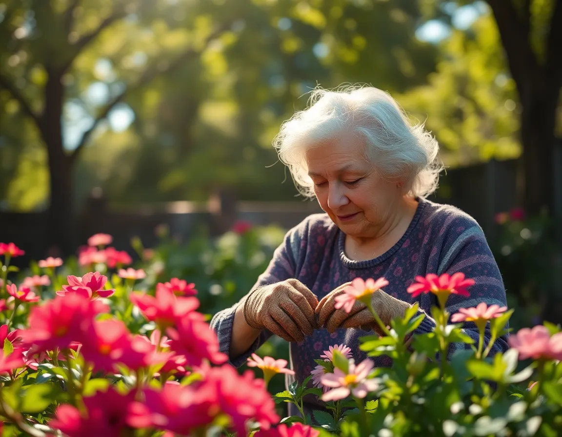 Senior Artist at Work in Cozy Studio