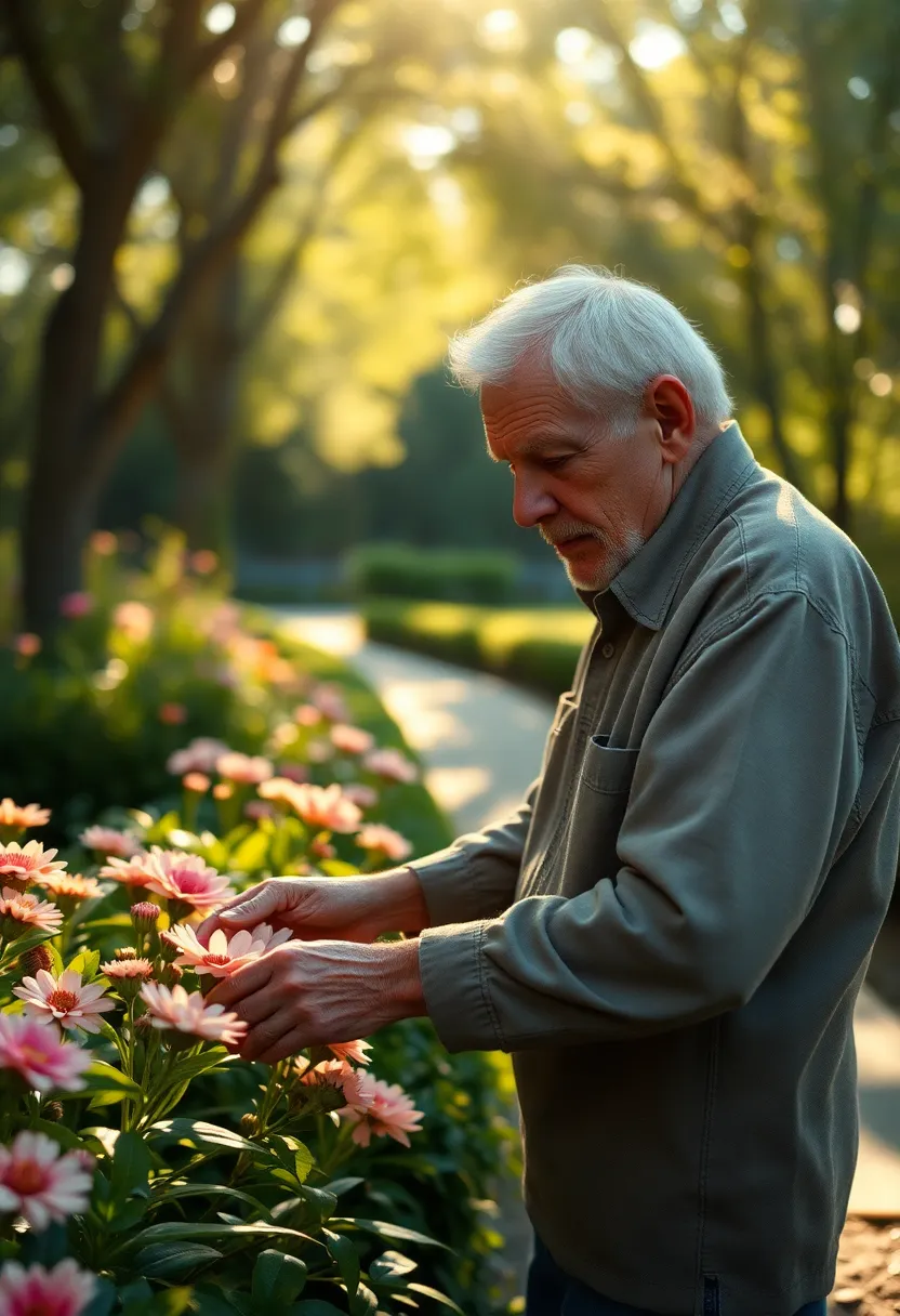 Elderly Man Enjoying a Moment Outdoors