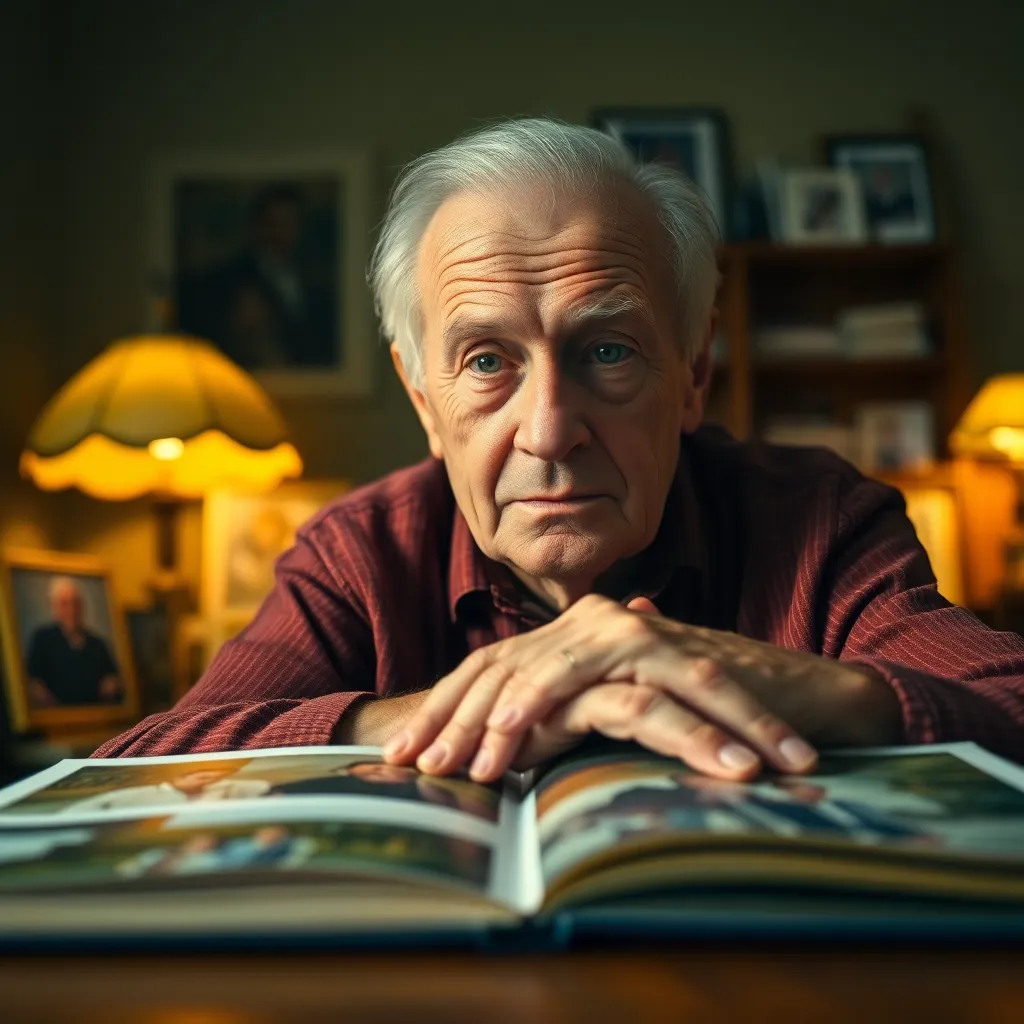 Elderly Man Reflecting on Memories