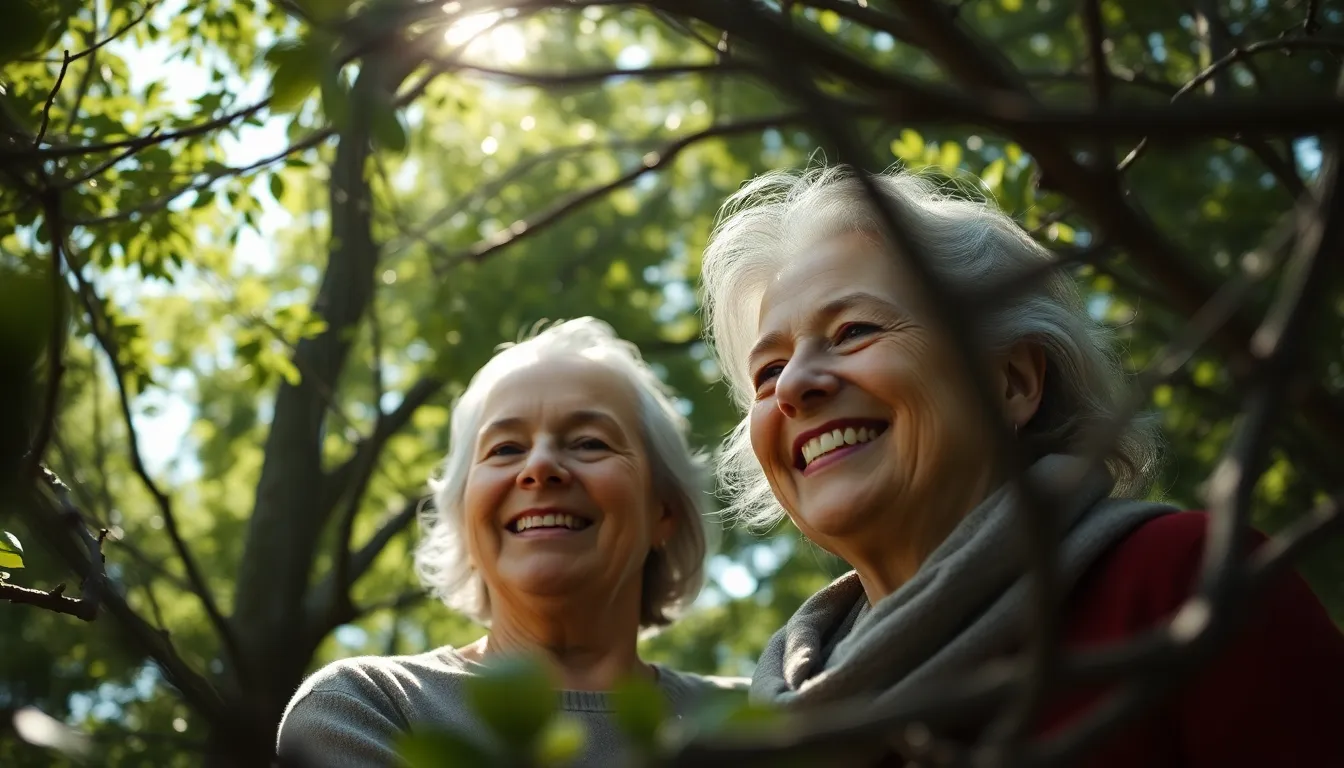 Joyful Senior Couple in Nature