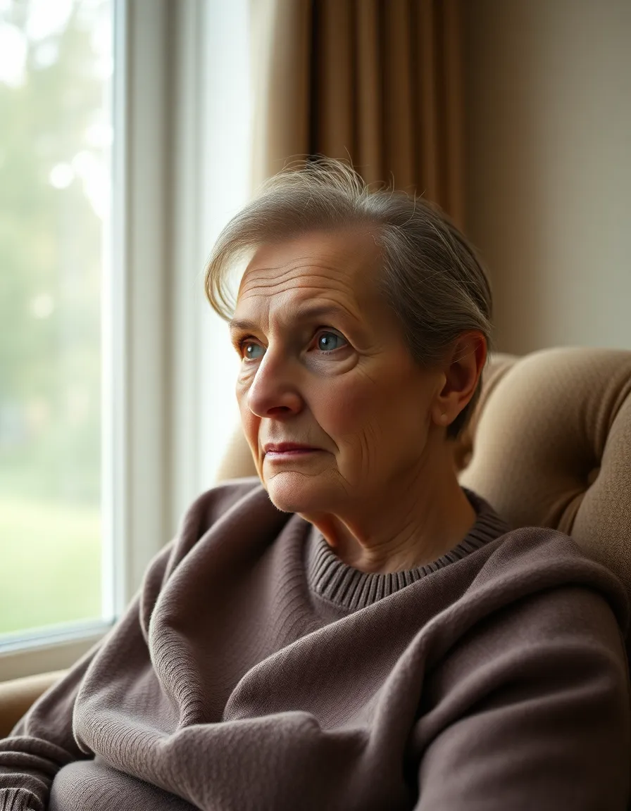 An elderly man is deeply engrossed in a book while seated in a cozy armchair illuminated by soft daylight streaming through a large window. The serene indoor atmosphere is enhanced by warm skin tones and the rich textures of his surroundings. Centered in the frame, his thoughtful expression invites viewers to share in his moment of contemplation. The portrait captures both the wisdom of age and the comfort of home.