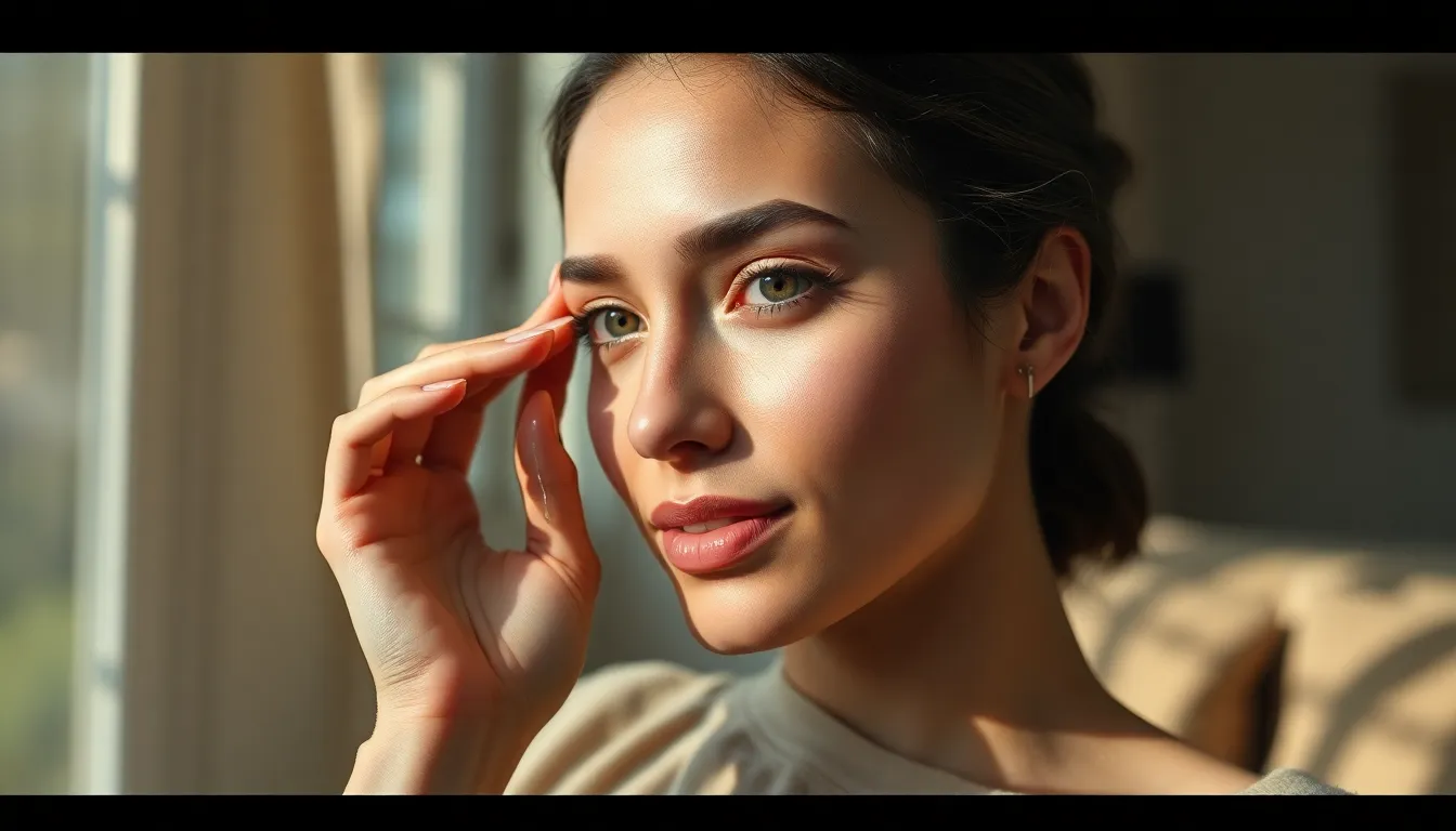 Elegant Skincare Routine in Natural Light