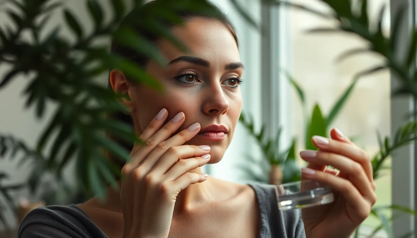 Moisturizer Application with Natural Light