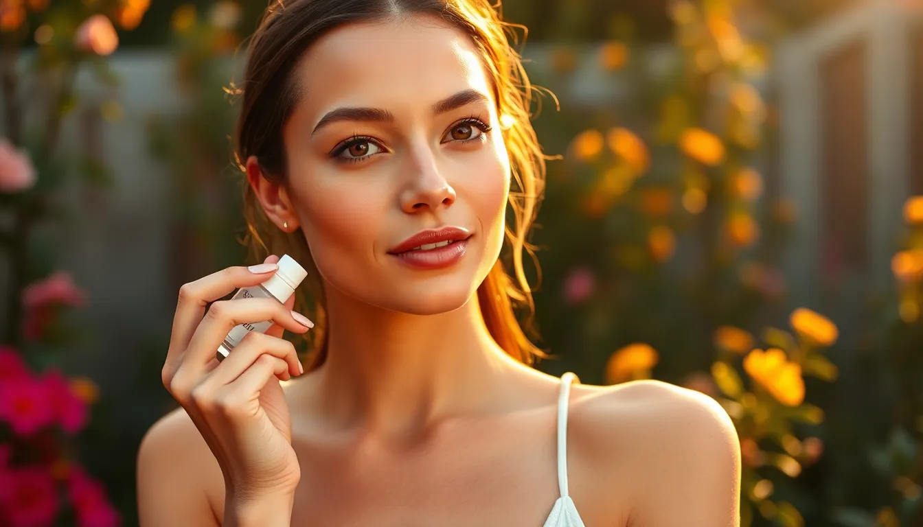 Radiant Model in Golden Hour Glow