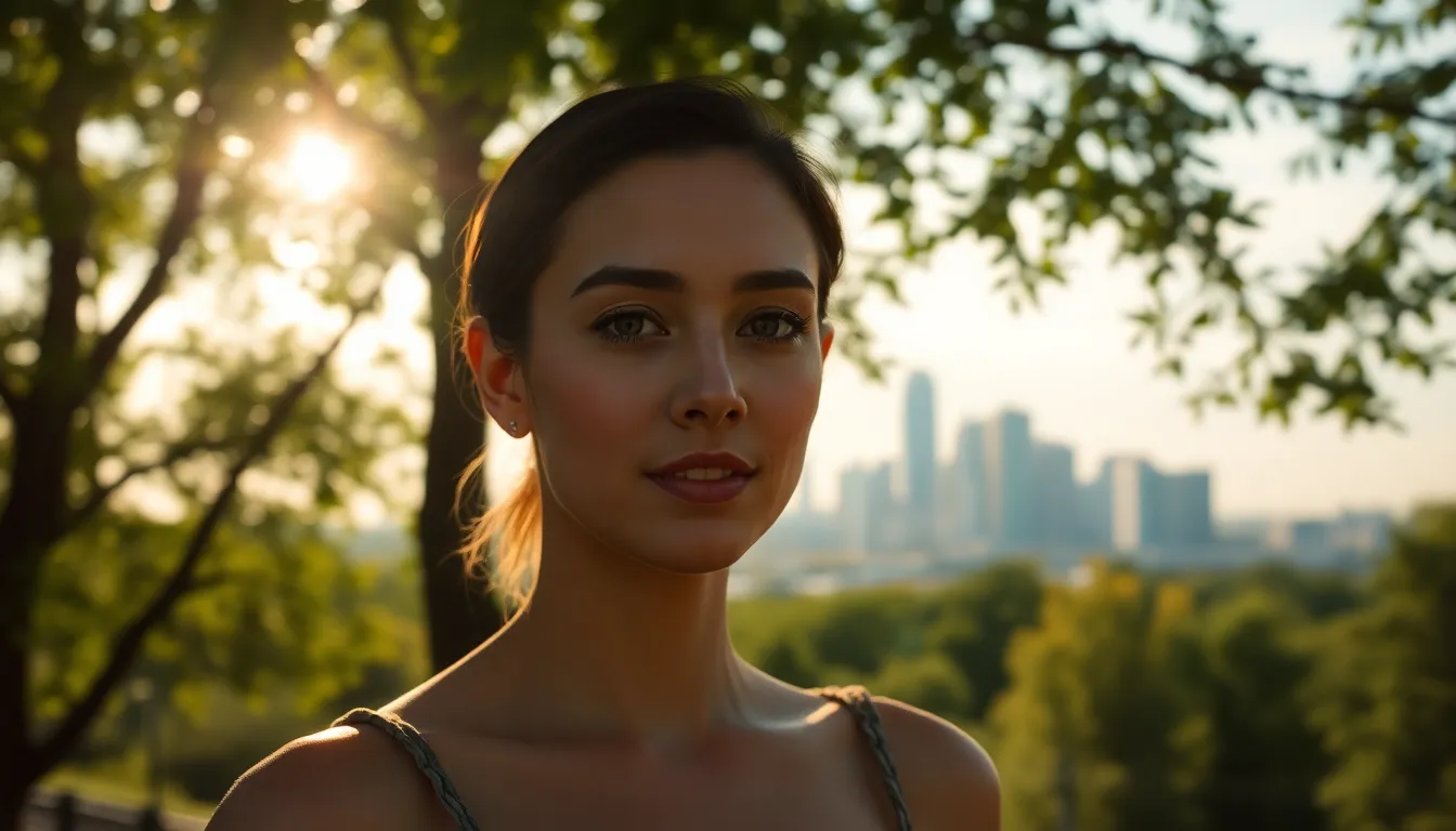 Peaceful Skyline with Nature's Embrace