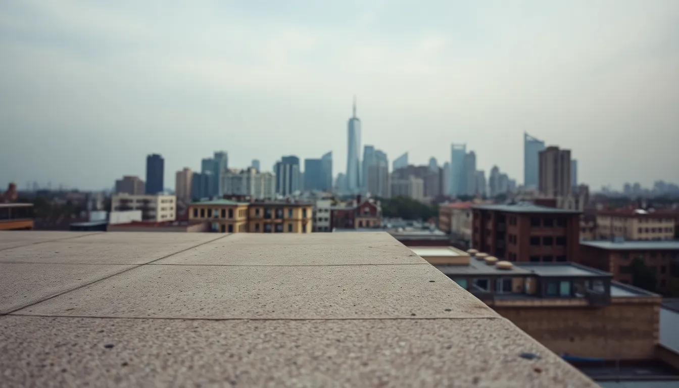 Textured Urban Skyline in Studio Lighting