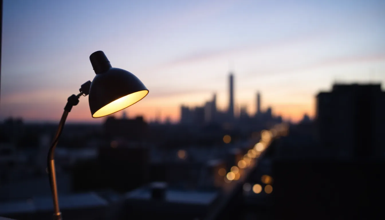 Twilight Skyline with Warm Luminescence