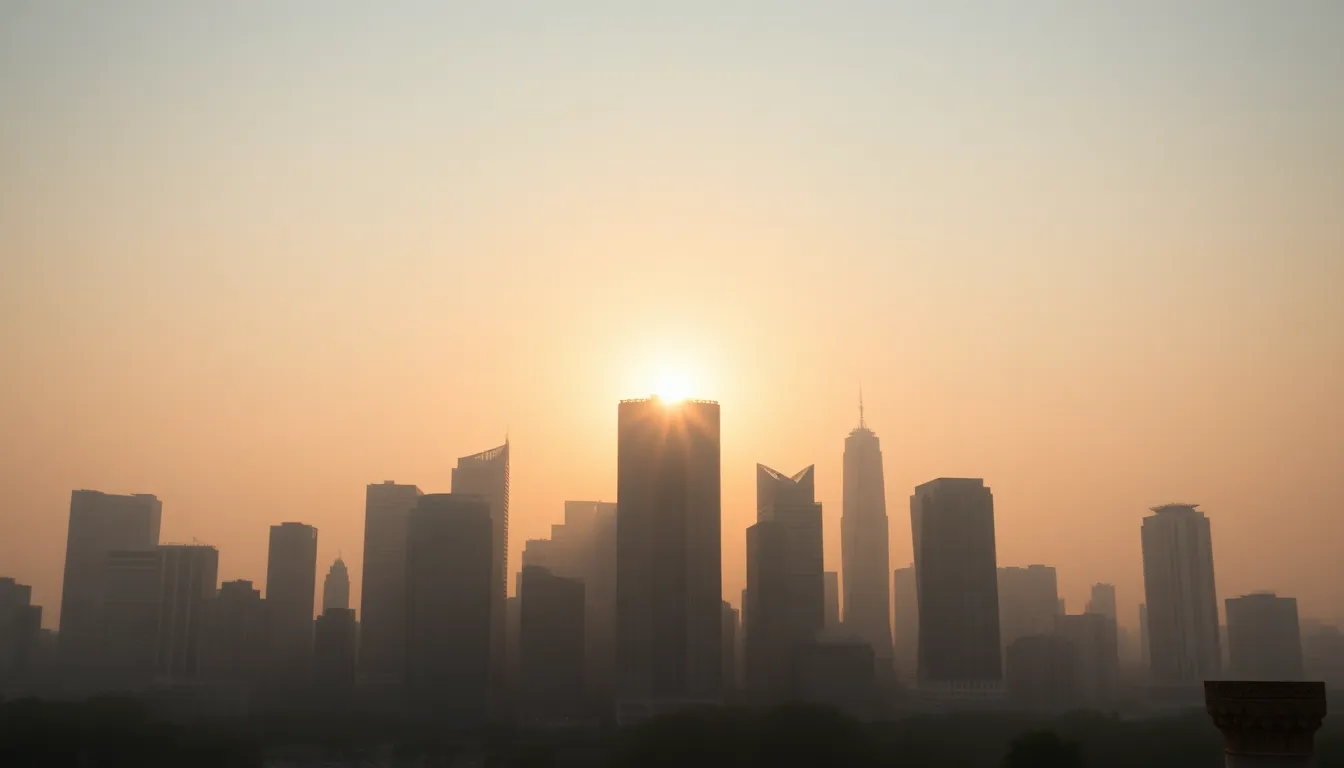Dawn Over a City Skyline