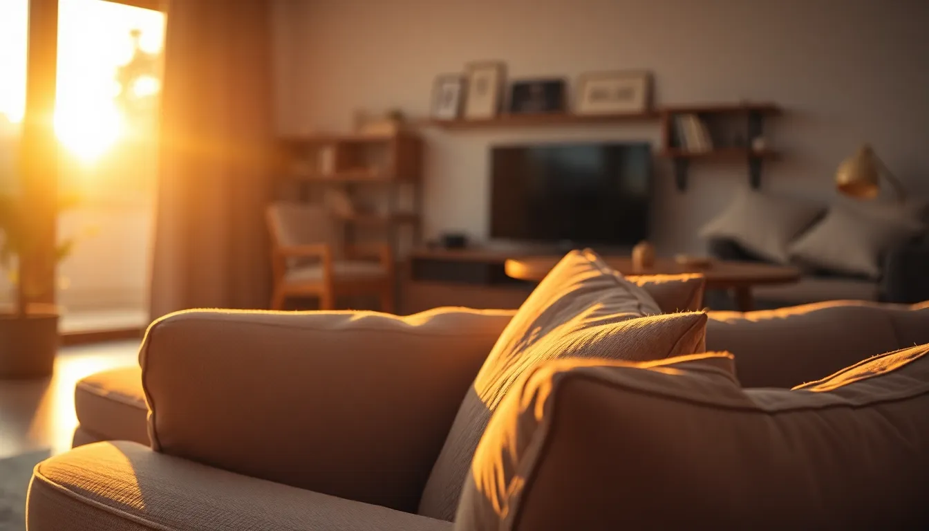 Cozy Living Room with Smart Home Technology