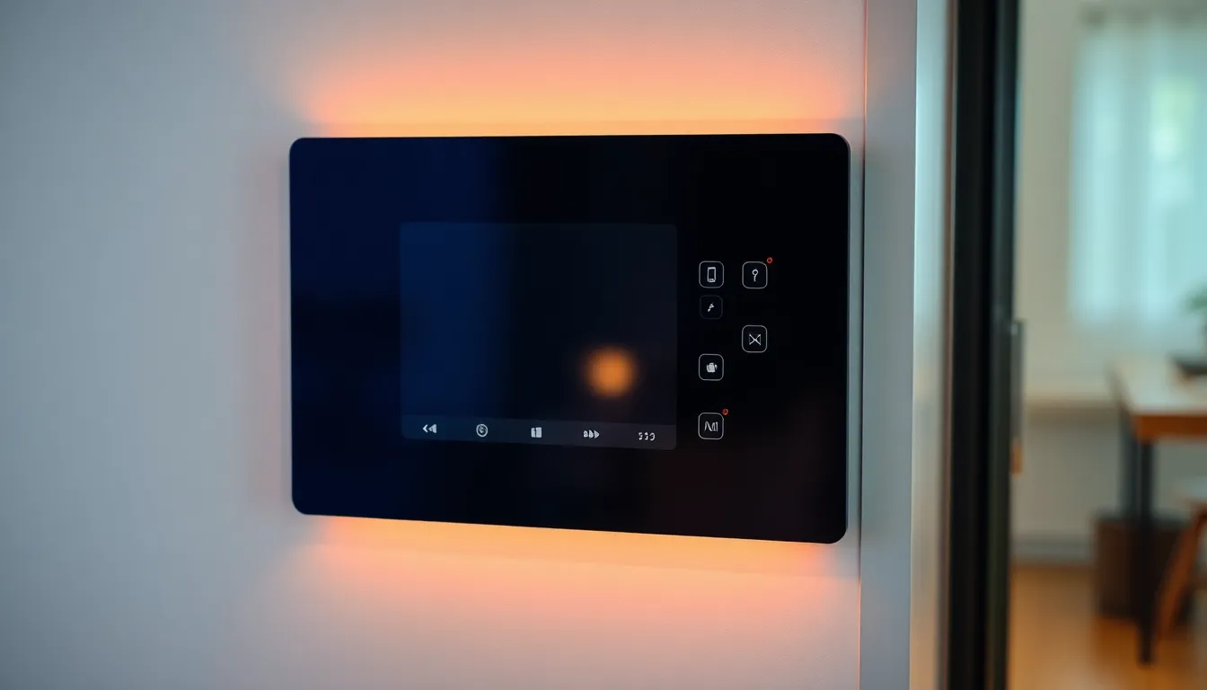 Close-Up of Smart Home Control Panel