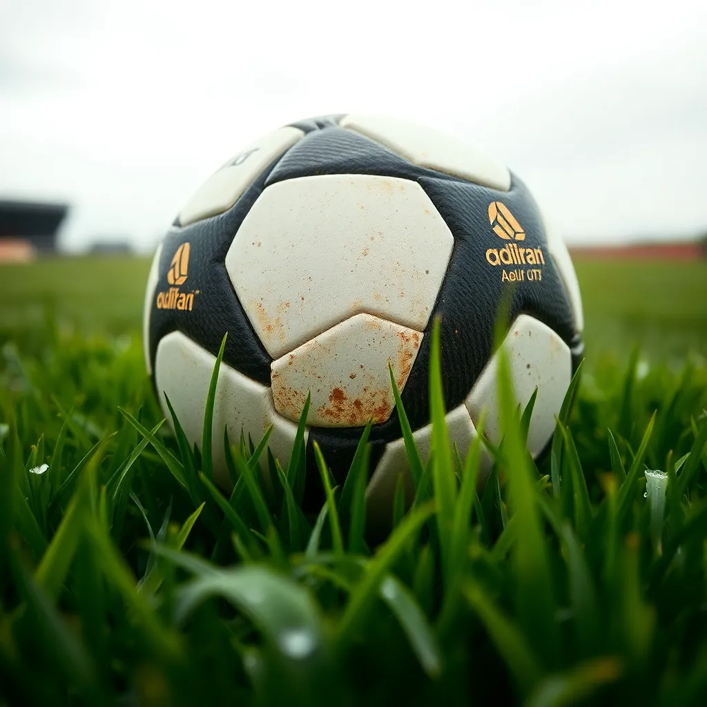 Close-Up of a Soccer Ball on Grass