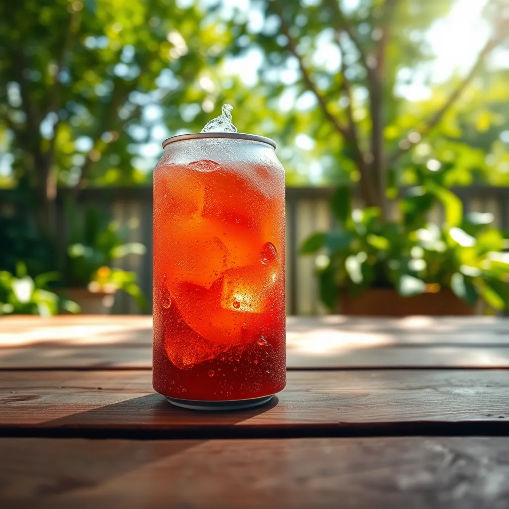 Refreshing Soft Drink in Summer Setting