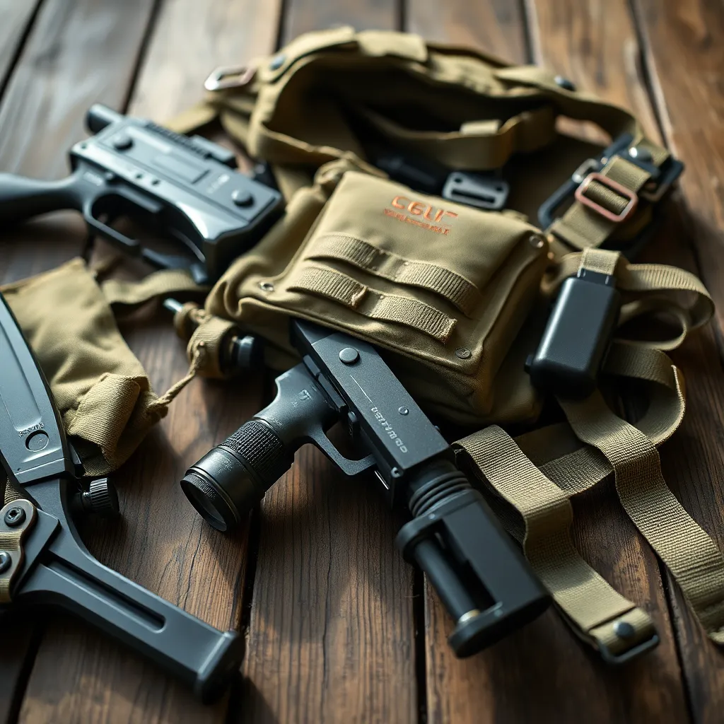 Detailed Close-Up of Military Gear