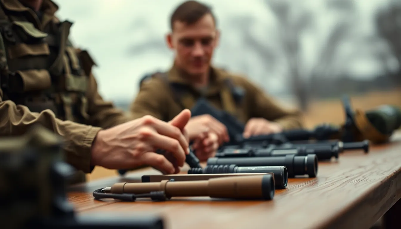 Battlefield at Dawn with Emerging Soldiers