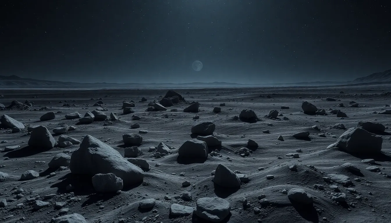 Lunar Landscape with Craters