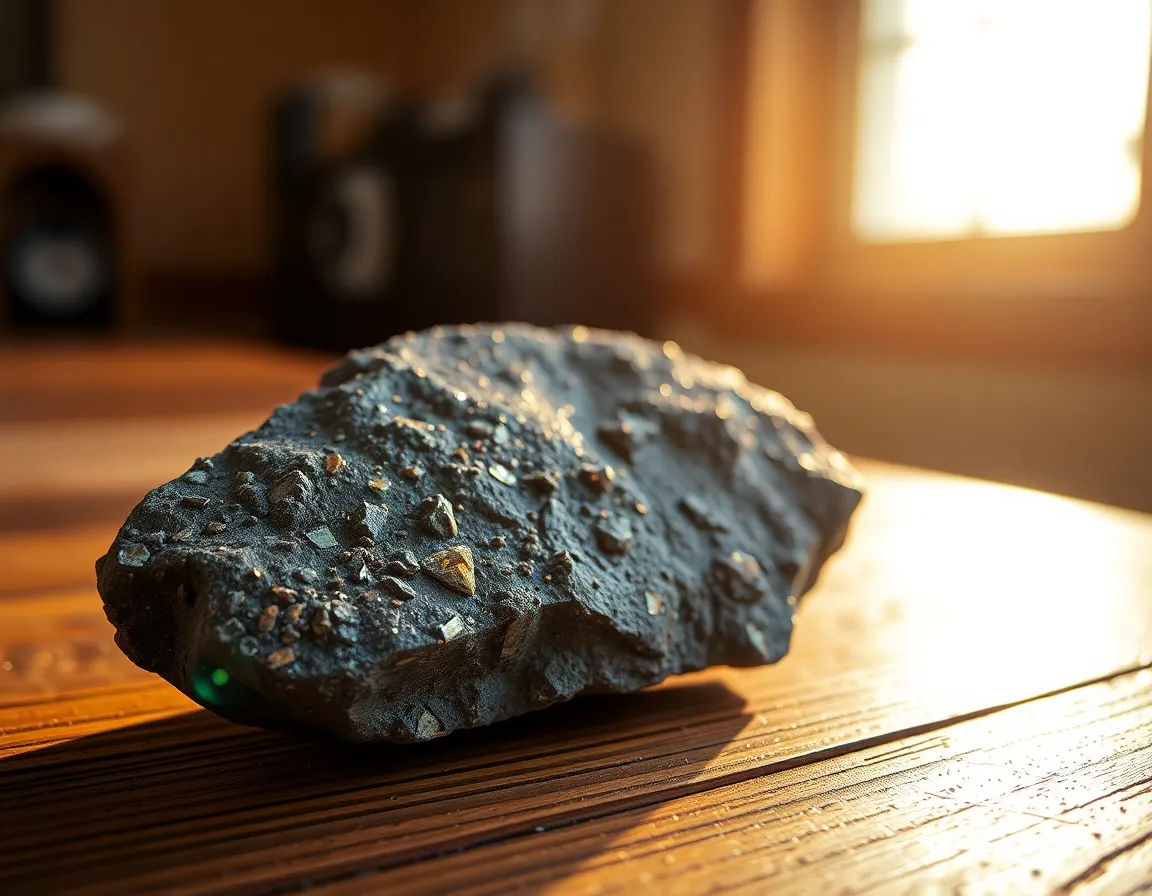 Close-Up of a Meteorite