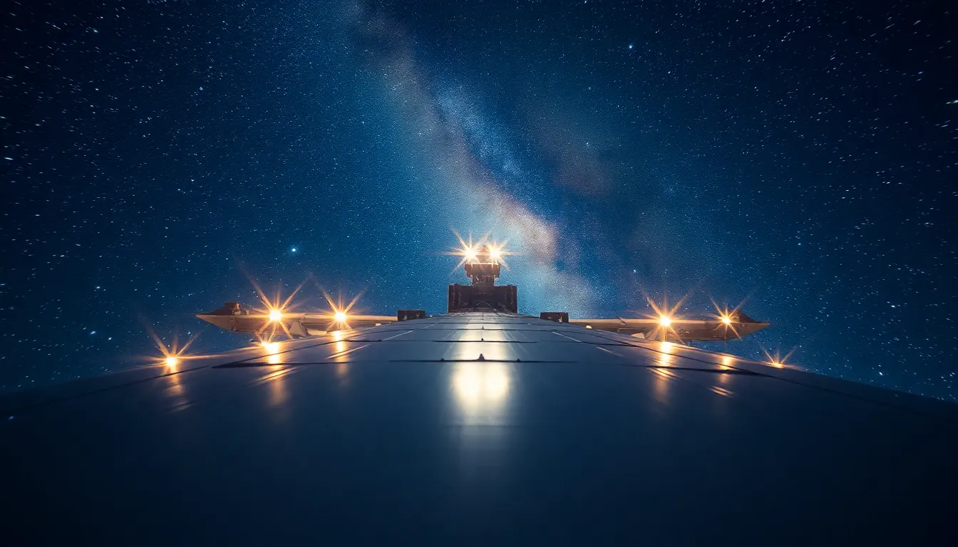 Twilight Glow of a Space Station