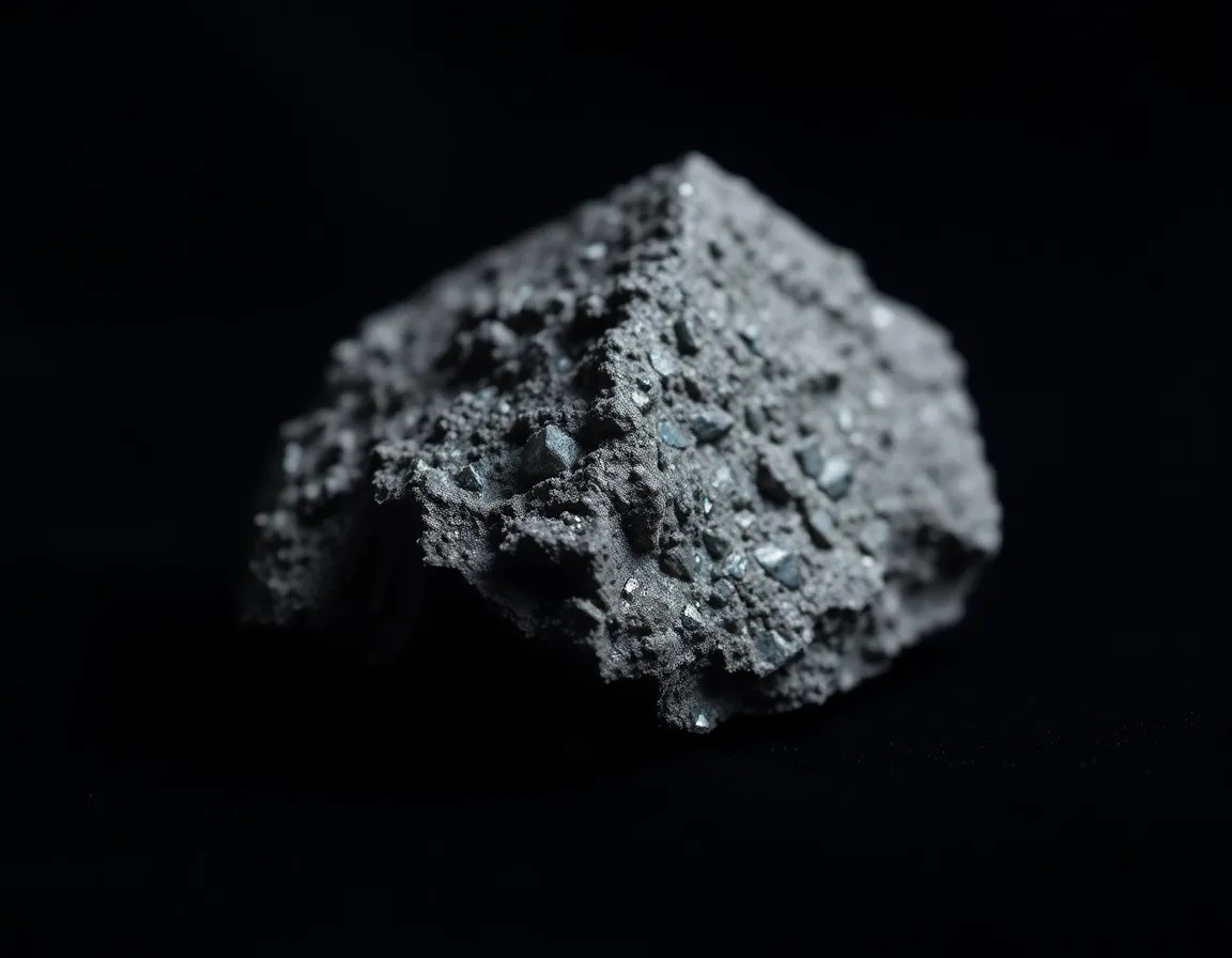 Macro Shot of a Meteorite Specimen
