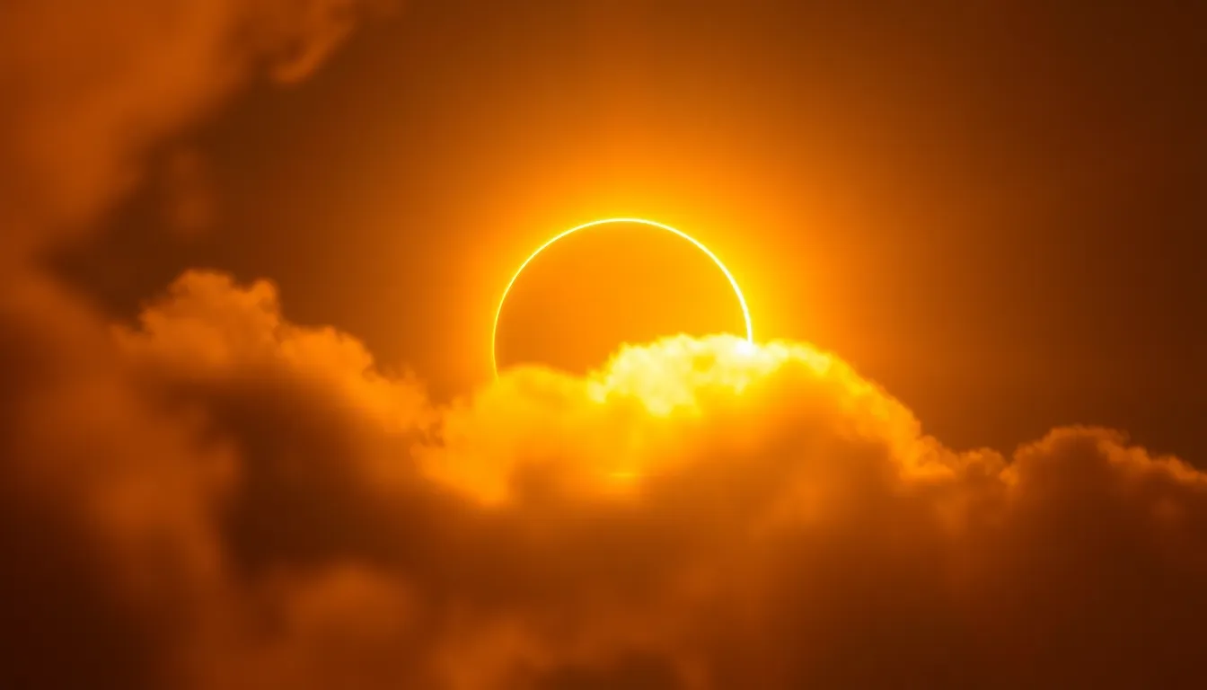 Stunning Solar Eclipse with Glowing Halo