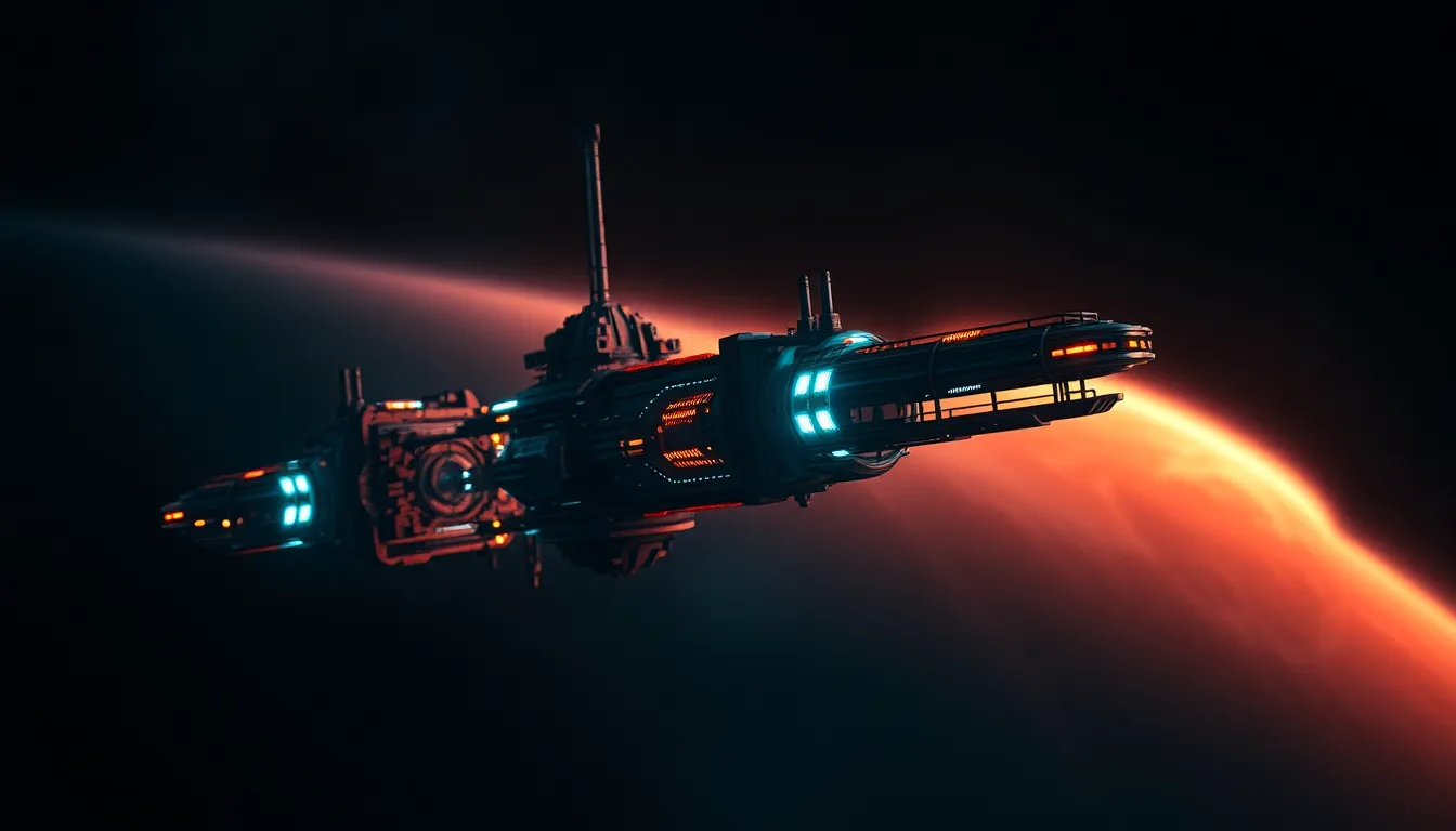 Futuristic Space Station in Orbit