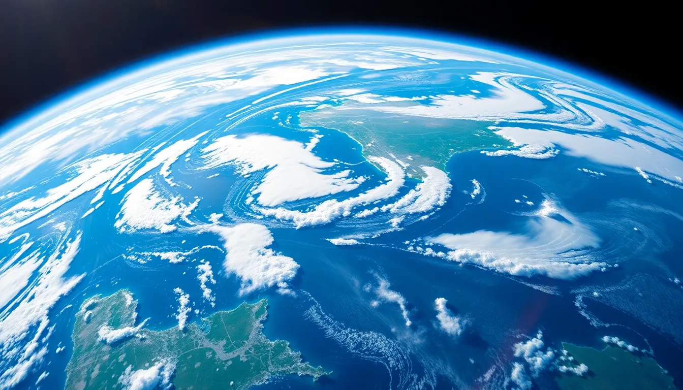 Earth from Low Orbit Perspective