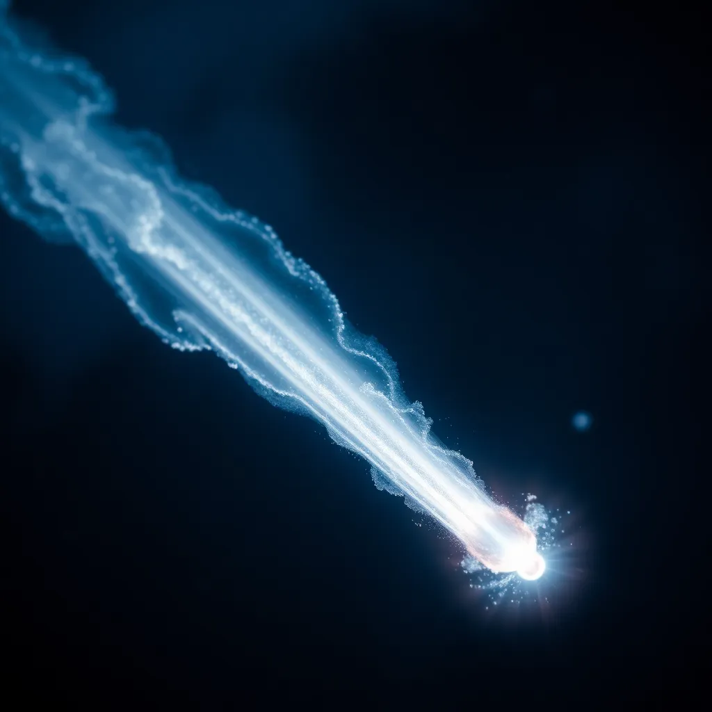 Close-Up of a Comet in Space