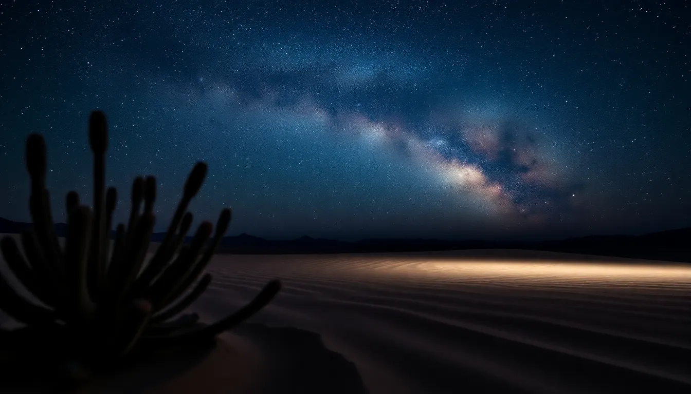 Milky Way Over Desert Landscape