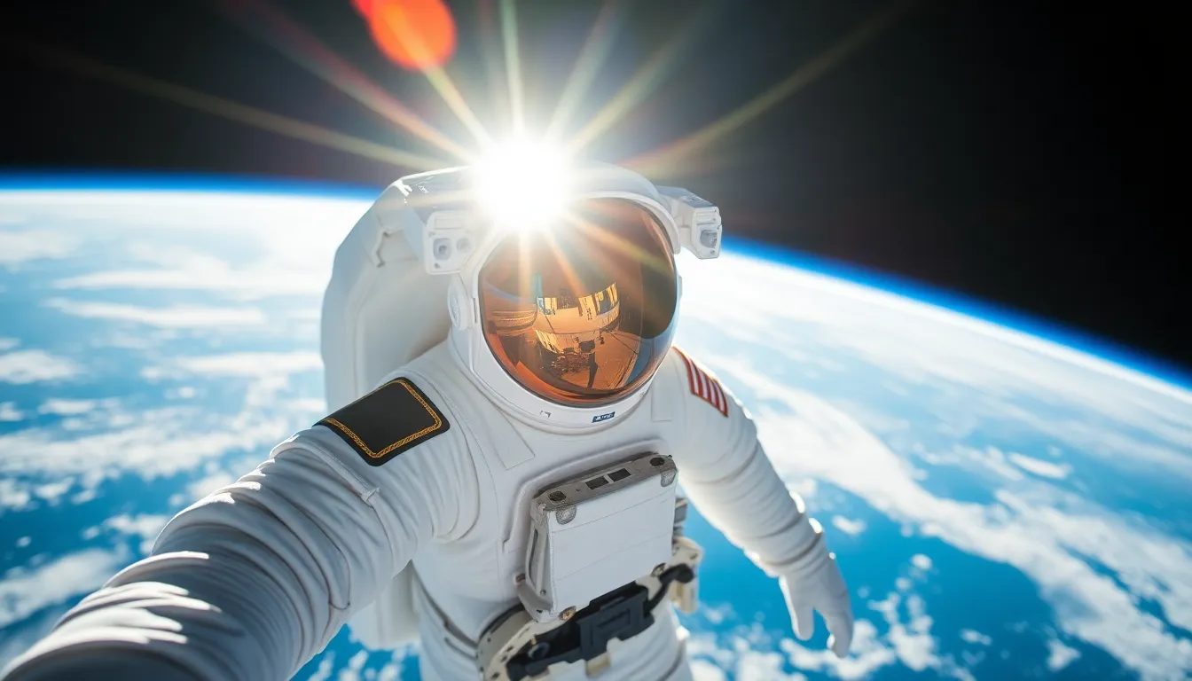 Astronaut in the Vastness of Space