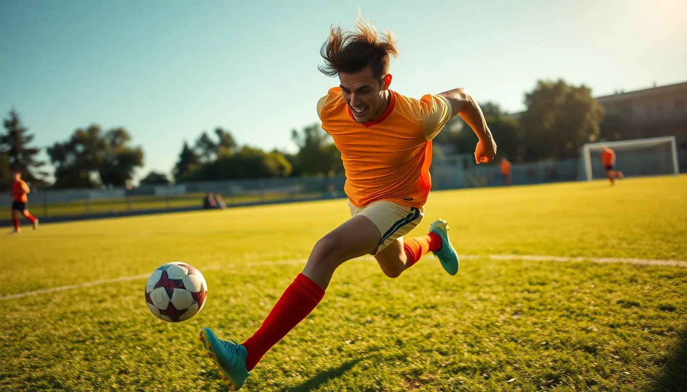 Soccer Player in Action on the Field