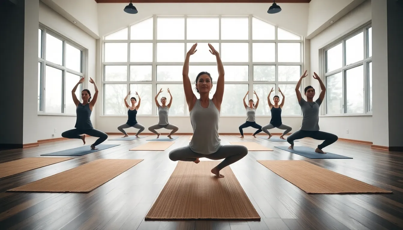 Peaceful Yoga Class in Natural Light