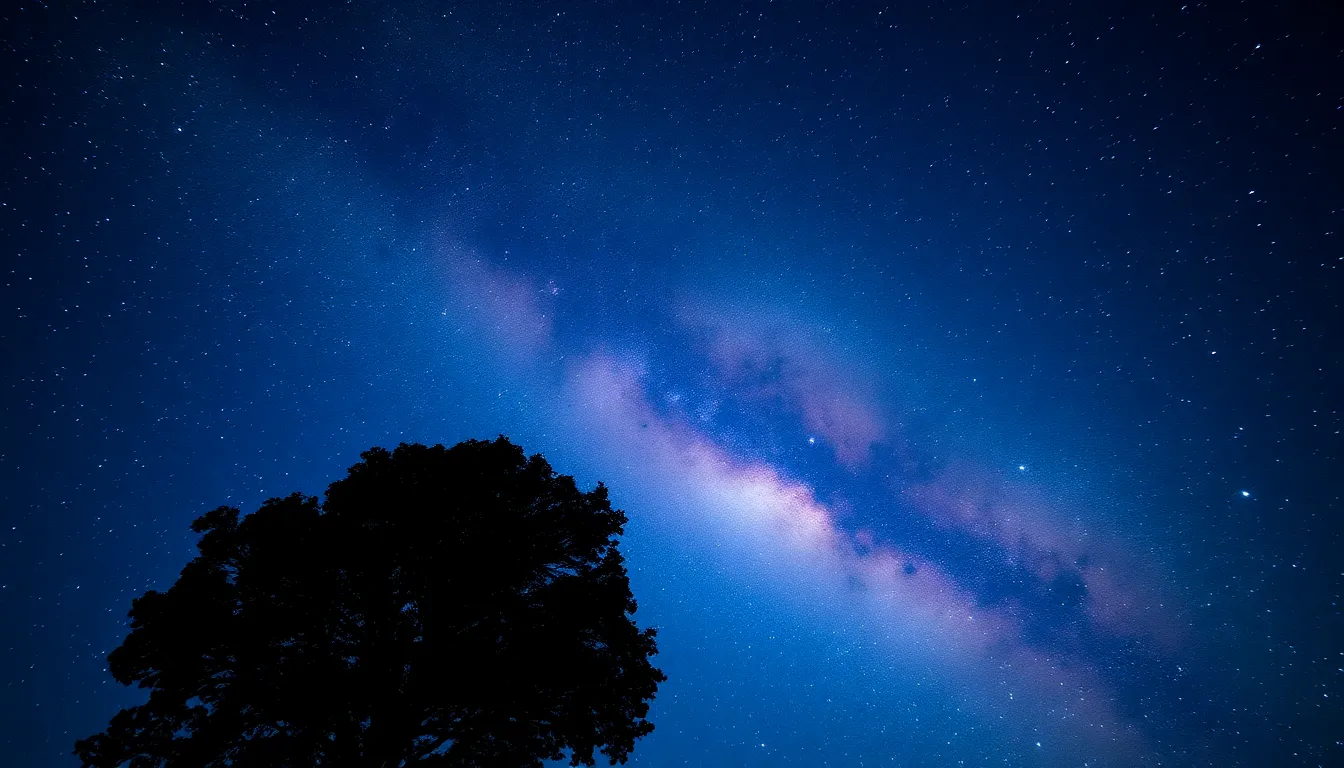 Starlit Mountain Under the Milky Way
