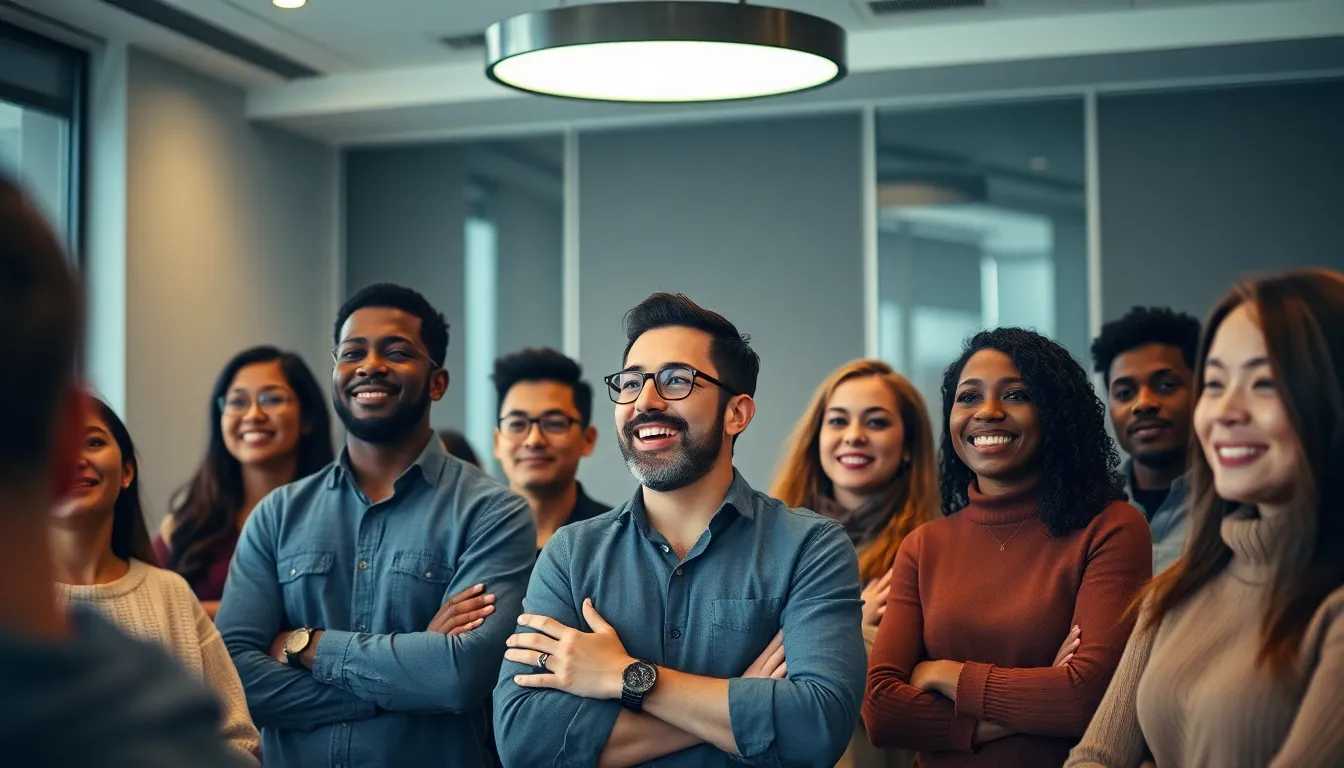 Startup Founders Presenting in Conference Room