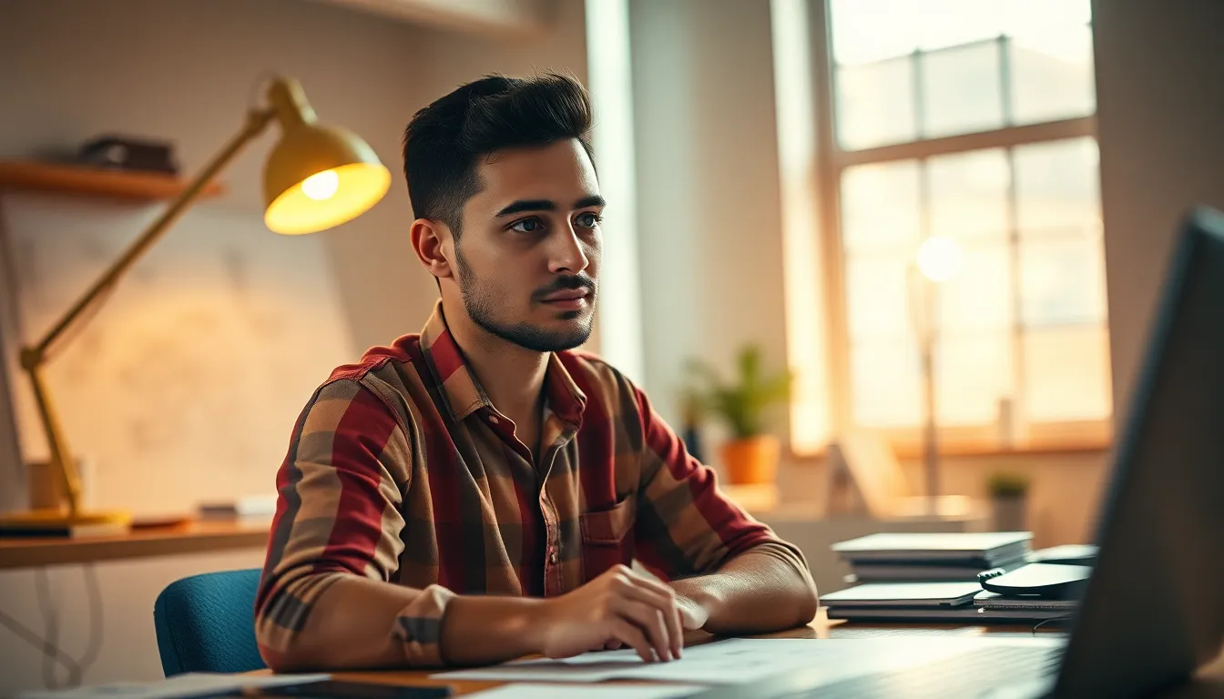 Startup Entrepreneur Brainstorming in Modern Office