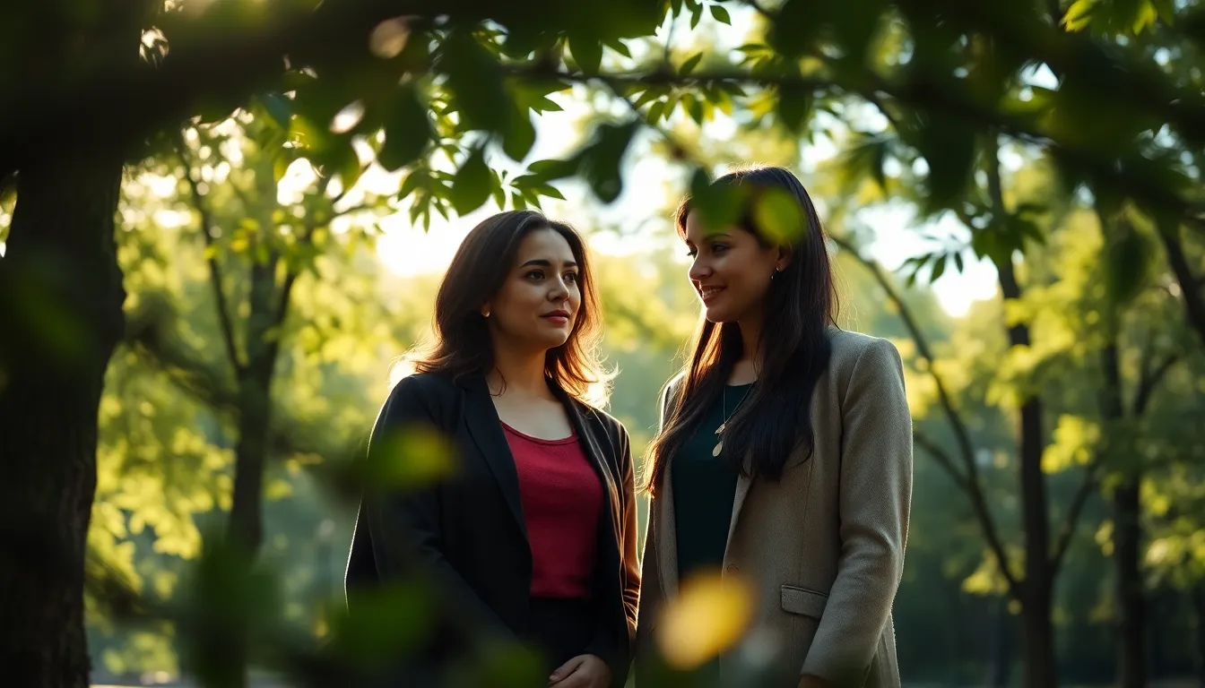 Startup Mentor Guiding Young Entrepreneur in Nature