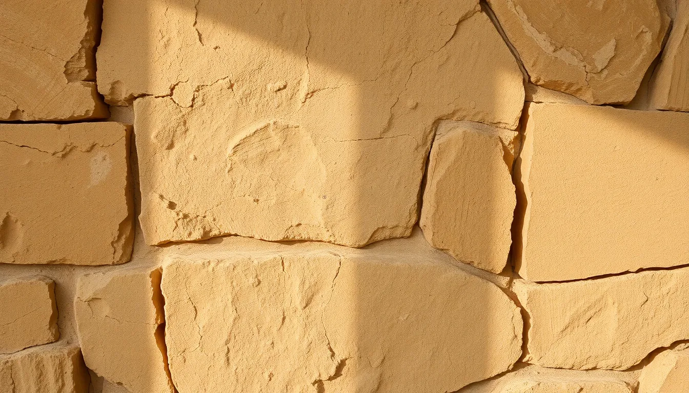 Intricate Weathered Sandstone Wall This exquisite photograph showcases the unique beauty of a weathered sandstone wall, highlighting its intricate textures and color variations. The soft studio lighting enhances the natural warmth of the stone, creating a welcoming atmosphere. With every detail crisply defined, the image invites viewers to appreciate the history and character embedded in the surface. The centered symmetrical composition emphasizes the organic patterns, making it a striking representation of geological artistry.