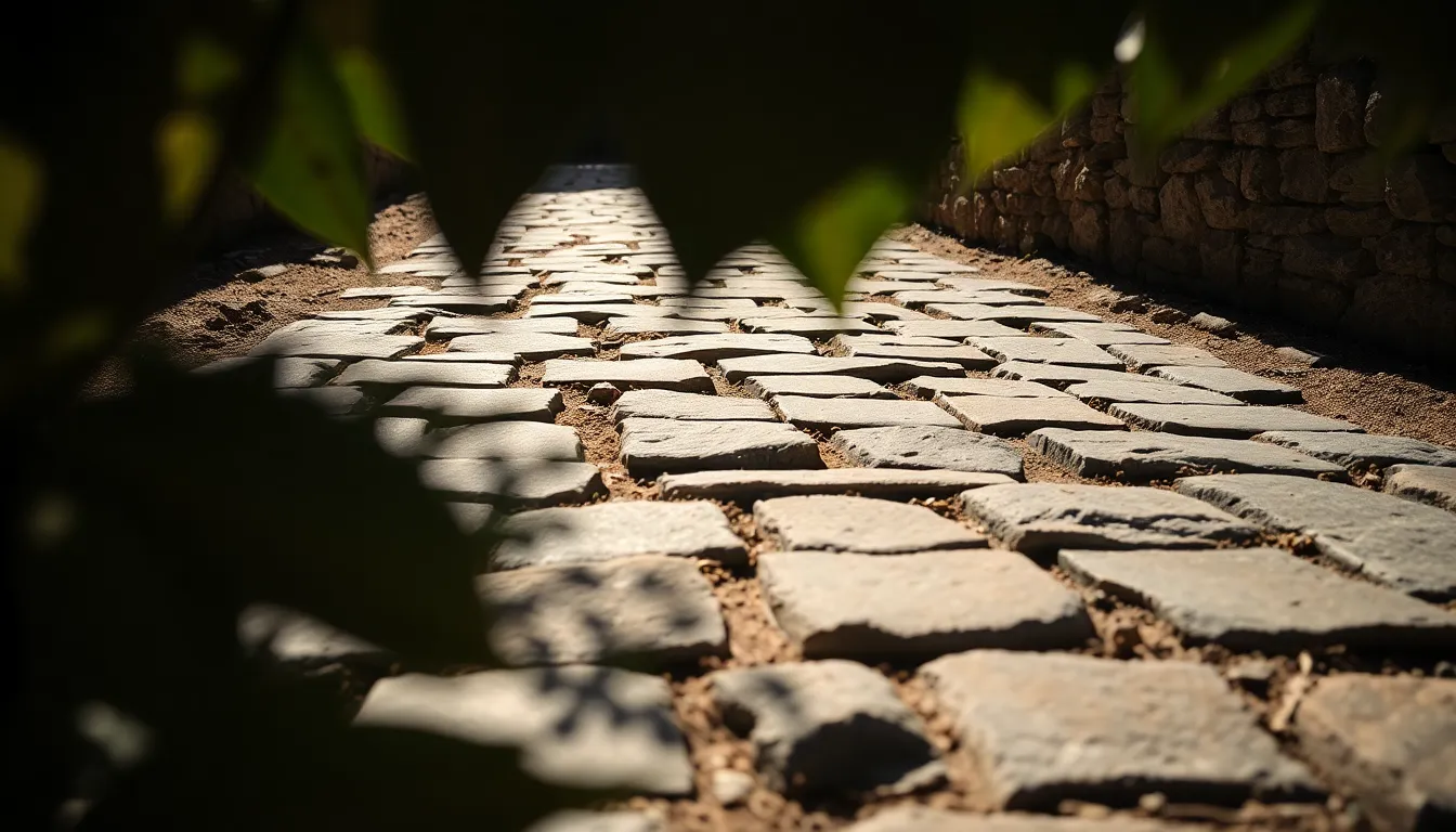 Rustic Stone Pathway in Sunlight