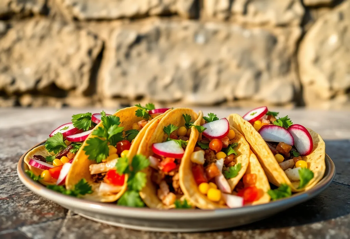 Artfully Arranged Street Tacos on Stone