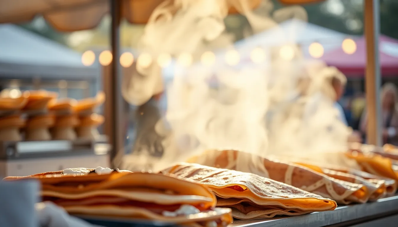 Fresh Crepes at a Local Fair