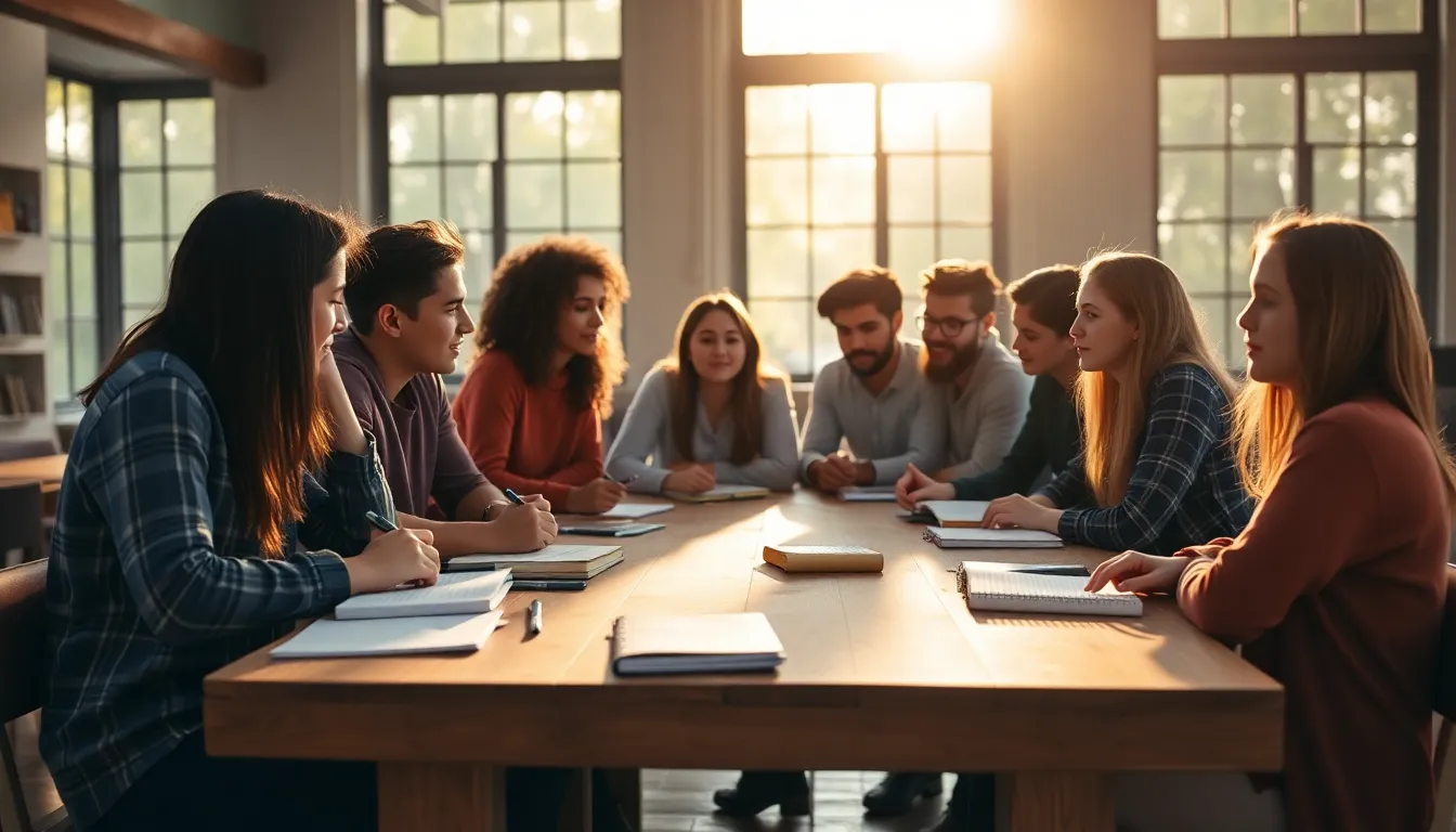 Study Group Collaboration Around Table
