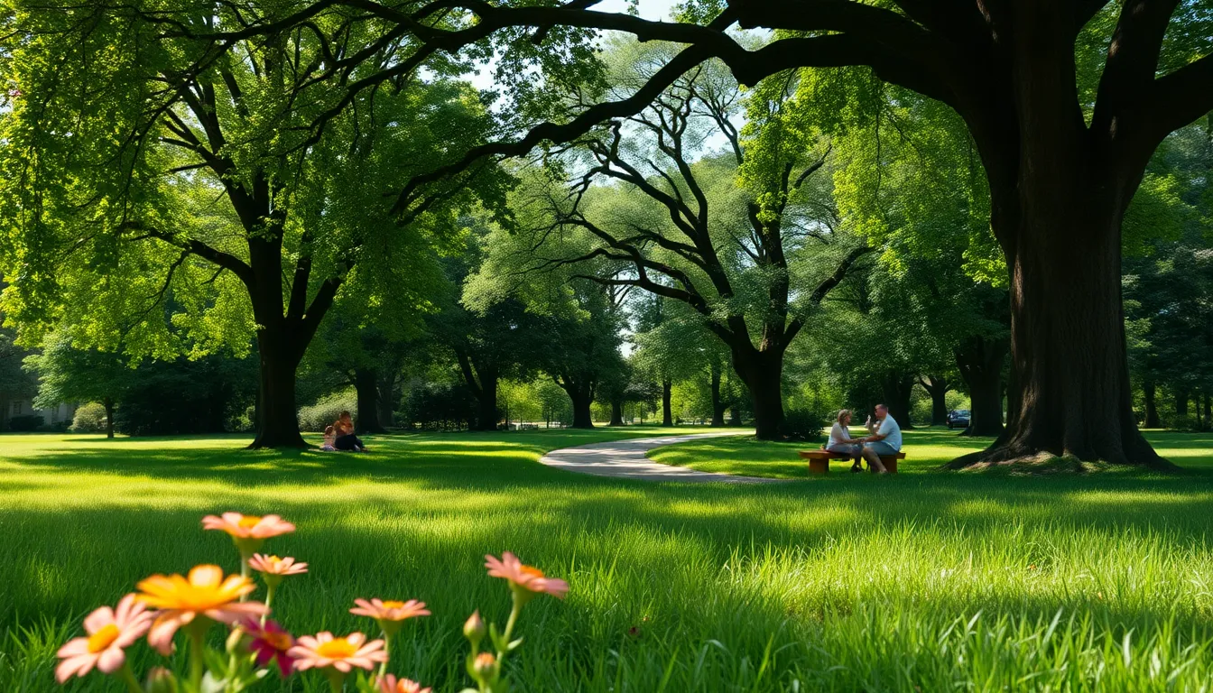 Summer Picnic in a Sunlit Park