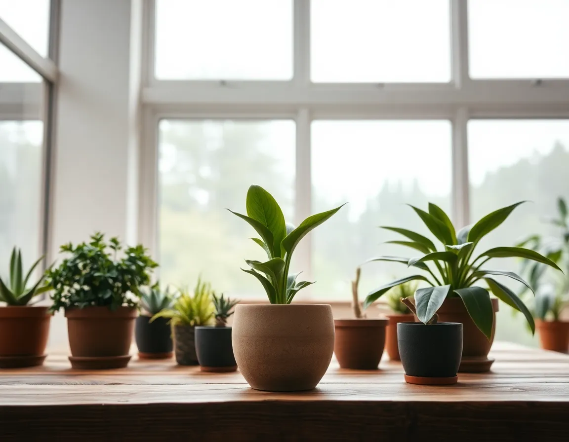 Indoor Summer Oasis with Potted Plants