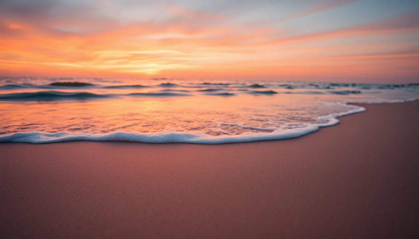 Serene Sunset at Summer Beach
