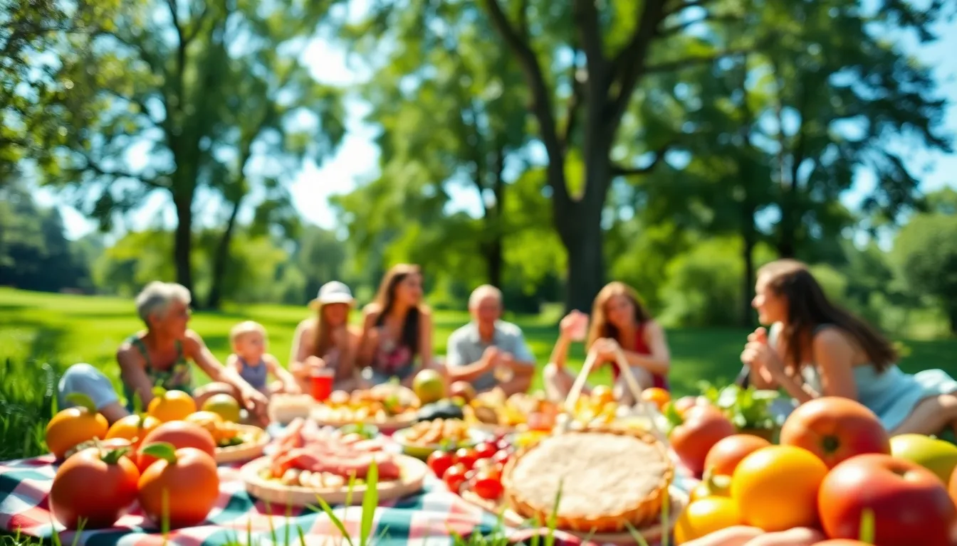 Lively Summer Picnic in the Park