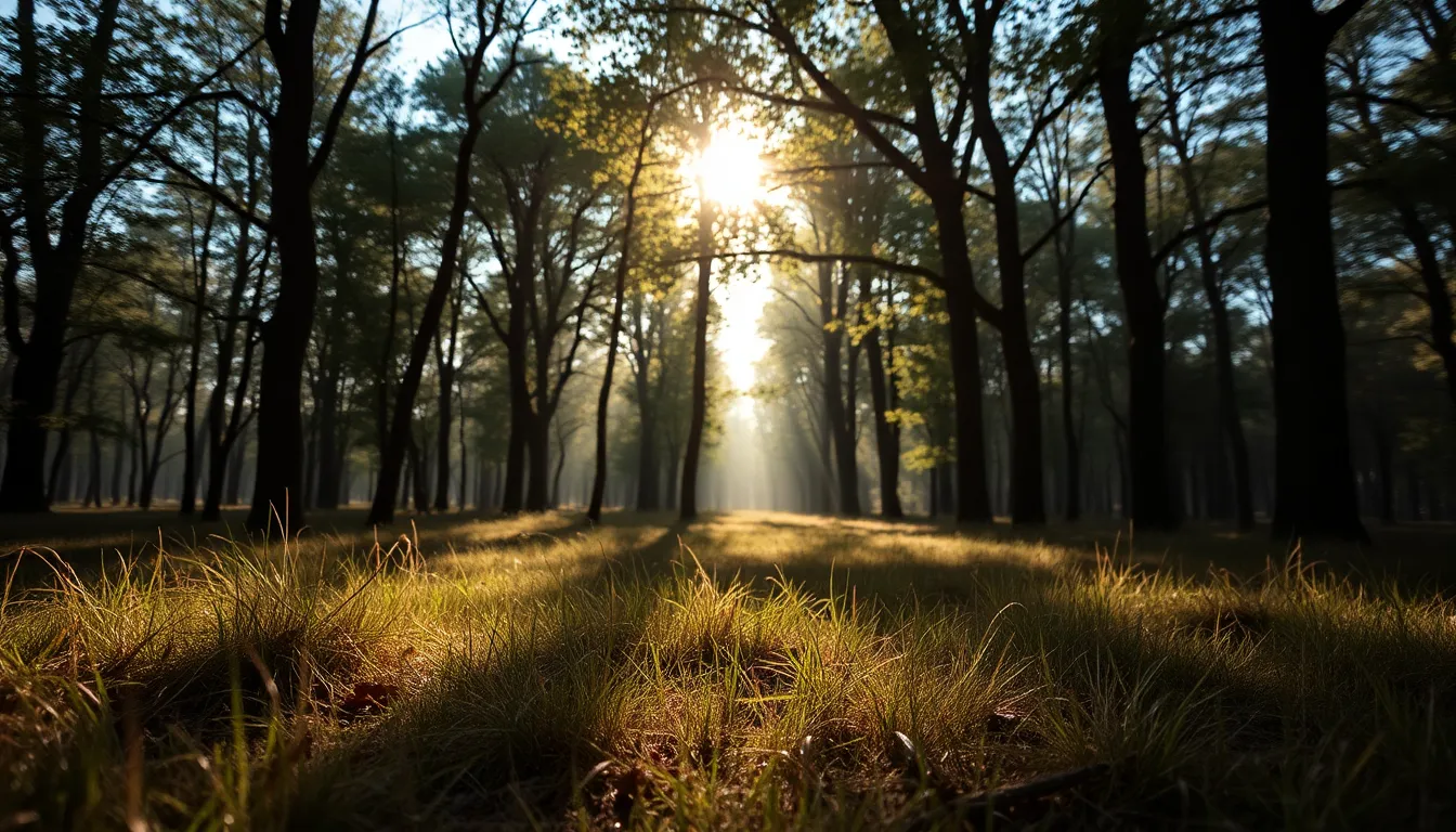Golden Sunrise in the Forest