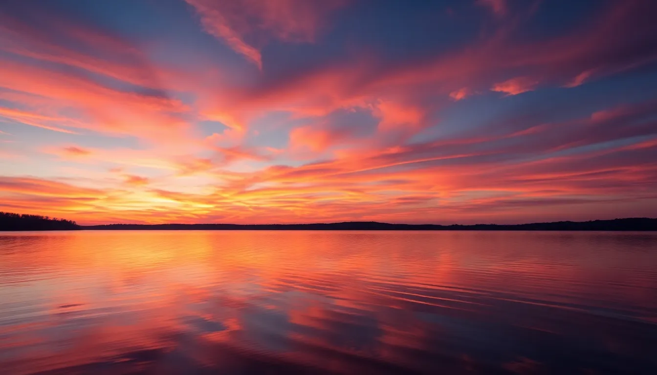 Reflections of a Vibrant Sunset