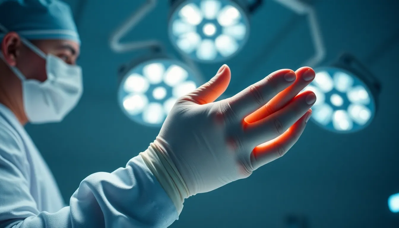 Surgeon Performing Surgery with Tools